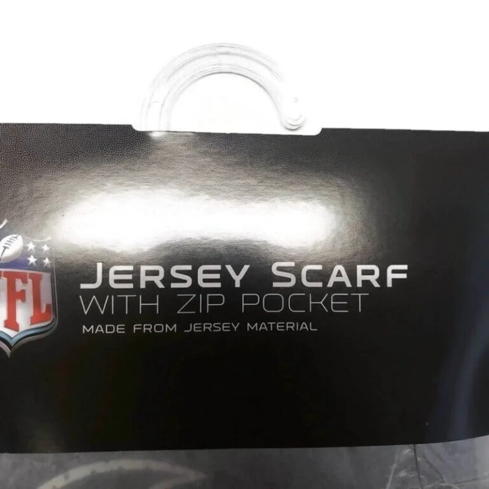 NFL Houston Texans Fleece-Lined Jersey Scarf With Hidden Zip Pocket